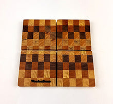 Walnut, Cherry, Applewood, Ash End Grain Coasters (set of 4)