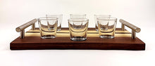 Walnut Epoxy Resin River Shot Serving Tray