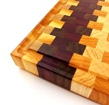 XL Walnut, Purple Heart, Cherry, Maple End Grain Cutting Board