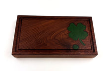 Chunky Walnut Cutting Board with Epoxy Resin 4-Leaf Clover