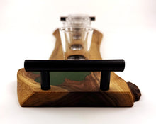 Live Edge Walnut Shot Serving Tray with Epoxy Resin 4-Leaf Clover
