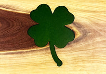 Walnut Serving Tray with Epoxy Resin 4-Leaf Clover