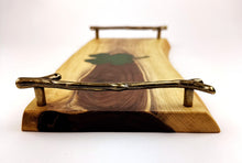 Walnut Serving Tray with Epoxy Resin 4-Leaf Clover