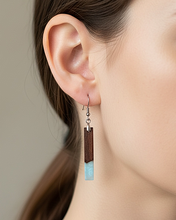 Walnut Epoxy Resin Earrings
