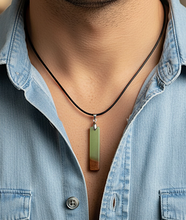 Walnut Epoxy Resin Necklace