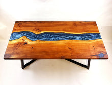 Custom Applewood Epoxy Resin River Coffee Table