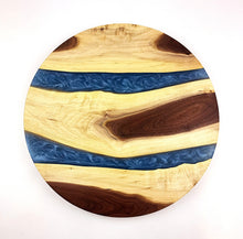 Walnut Epoxy Resin River Lazy Susan