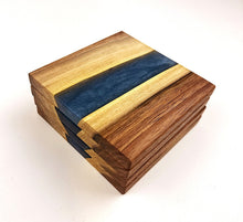 Walnut Epoxy Resin River Coasters (set of 4)