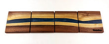 Walnut Epoxy Resin River Coasters (set of 4)