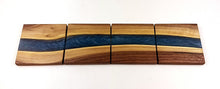 Walnut Epoxy Resin River Coasters (set of 4)