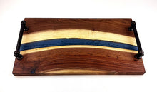 Walnut Epoxy Resin River Serving Tray