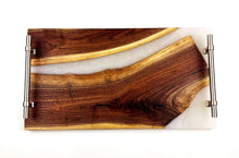 Walnut Epoxy Resin River Serving Tray