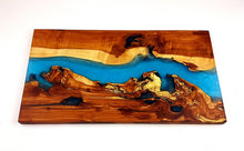 Applewood Burl Epoxy Resin River Charcuterie Board