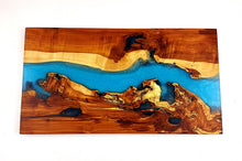 Applewood Burl Epoxy Resin River Charcuterie Board