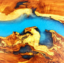 Applewood Burl Epoxy Resin River Charcuterie Board