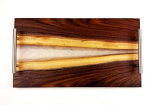Walnut Epoxy Resin River Serving Tray