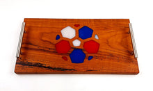 Cherry Epoxy resin Soccer Serving Tray