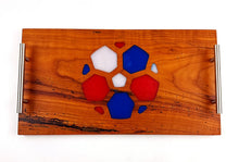 Cherry Epoxy resin Soccer Serving Tray