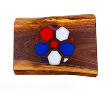 Live Edge Walnut soccer charcuterie Board