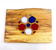 Live Edge Spalted Maple Epoxy Resin Soccer Charcuterie Board