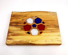 Live Edge Spalted Maple Epoxy Resin Soccer Charcuterie Board