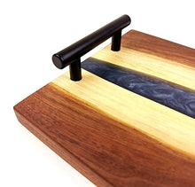 Walnut Epoxy Resin River Serving Tray