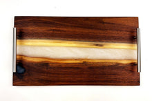 Walnut Epoxy Resin River Serving Tray