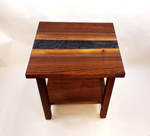 Lee's Custom Walnut Epoxy Resin River End Table