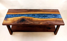 Josh's Custom Walnut Epoxy Resin River Bench