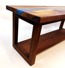 Josh's Custom Walnut Epoxy Resin River Bench