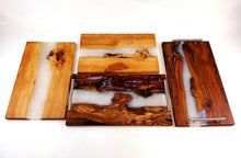 Janice's Custom Applewood Epoxy Resin Charcuterie Board and Serving Tray Set