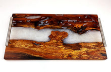 Janice's Custom Applewood Epoxy Resin Charcuterie Board and Serving Tray Set