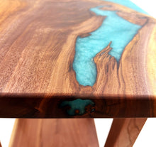 Walnut Epoxy Resin End Table
