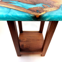Walnut Epoxy Resin End Table