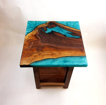Walnut Epoxy Resin End Table