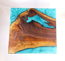 Walnut Epoxy Resin End Table