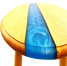 Red Oak Epoxy Resin River Surfboard Coffee Table