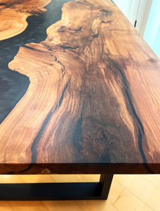 Applewood Epoxy Resin Dining Table
