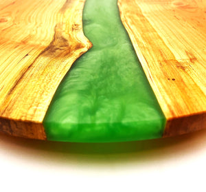 Cherry Epoxy Resin River Lazy Susan