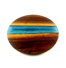 Walnut Epoxy Resin River Lazy Susan