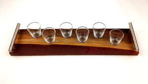 Walnut Epoxy Resin Shot Serving Tray