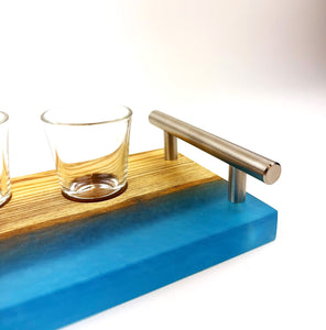 Ash Epoxy Resin Shot Serving Tray