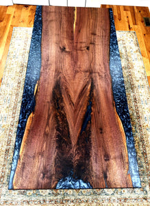 Walnut Epoxy Resin Dining Table