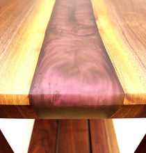 Walnut Epoxy Resin River End Table