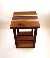 Walnut Epoxy Resin River End Table