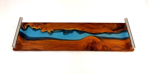 Applewood Epoxy Resin River Serving Tray