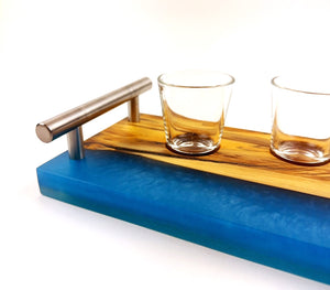 Spalted Maple Epoxy Resin Shot Serving Tray