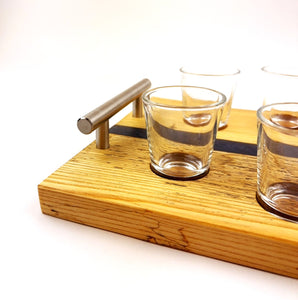 Spalted Ash Epoxy Resin River Shot Serving Tray