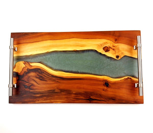 Applewood Epoxy Resin River Serving Tray