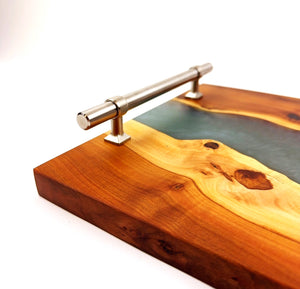 Applewood Epoxy Resin River Serving Tray